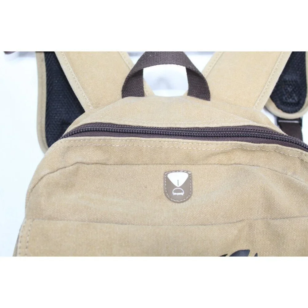 Anime‎ FAIRY TAIL Brown Tan Canvas Backpack Shoulder Bag Unisex College Travel